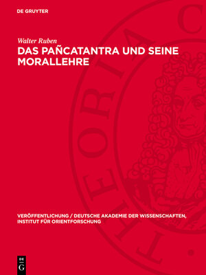 cover image of Das Pañcatantra und seine Morallehre